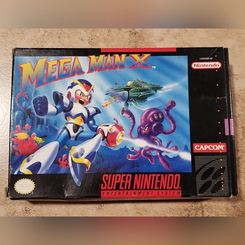 Mega Man X (SNES, 1994) Super Nintendo CIB Box/Game/Manual Complete Authentic